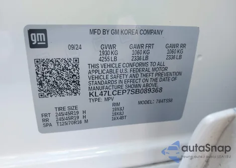 2025 Buick Envista Avenir Fwd z USA, uszkodzony, nr VIN KL47LCEP7SB089368